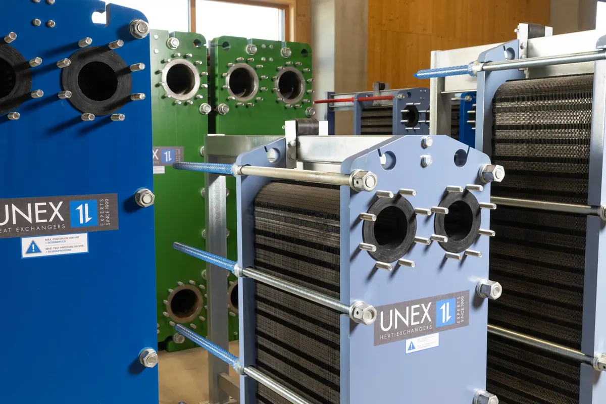 Platenwarmtewisselaar met pakkingen van UNEX