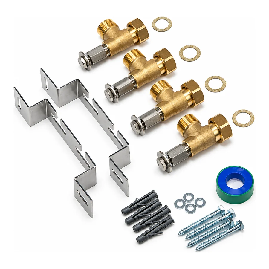 Wandmontage inclusief 4x G1"-G1" afneembare verbindingen